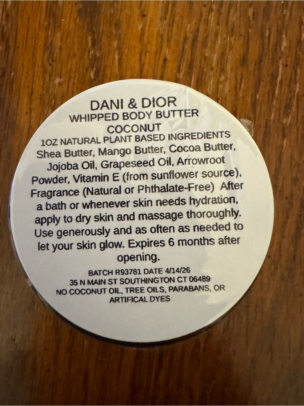 Coconut Whipped Body Butter by DANI & DIOR